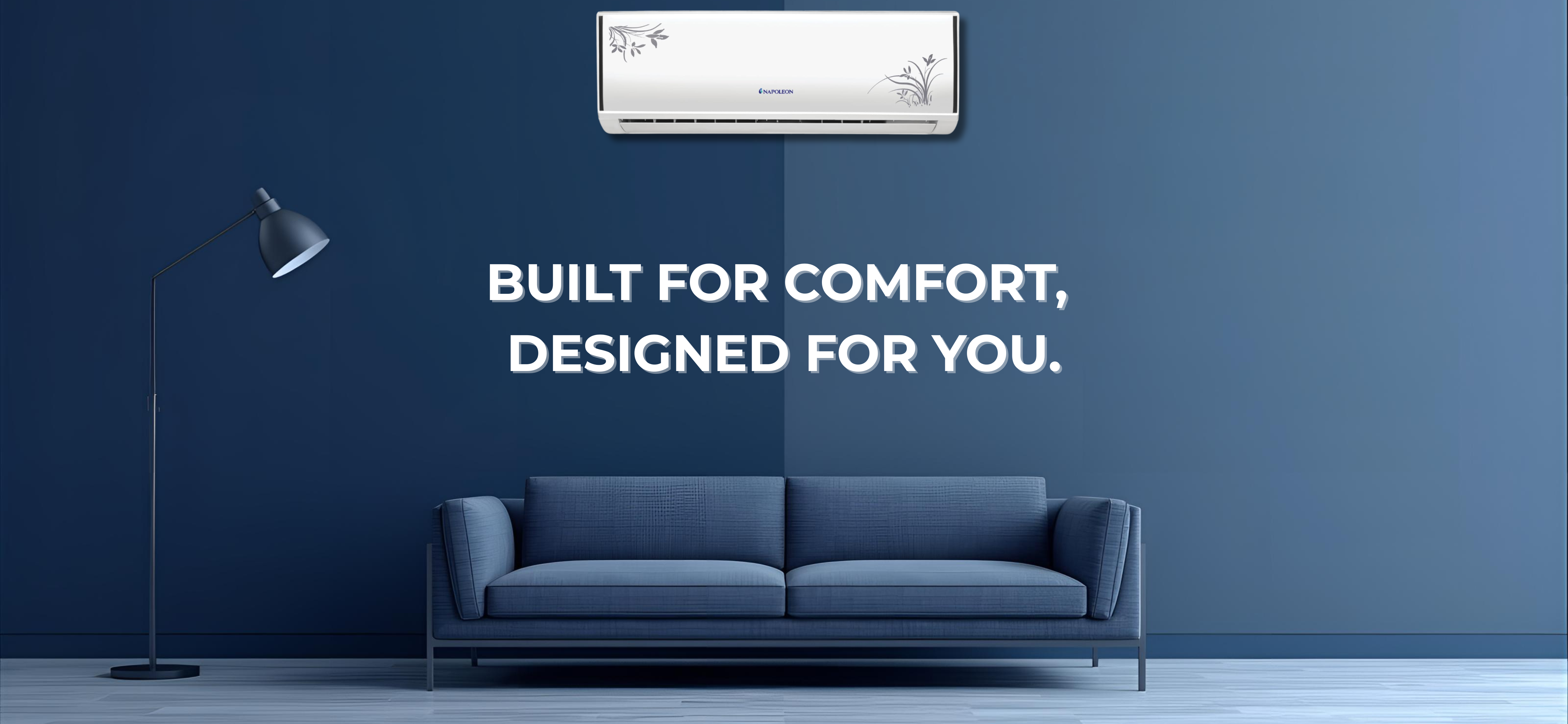 Napoleon split air conditioner with floral design for modern Indian homes